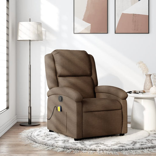 Fauteuil de massage tissu marron