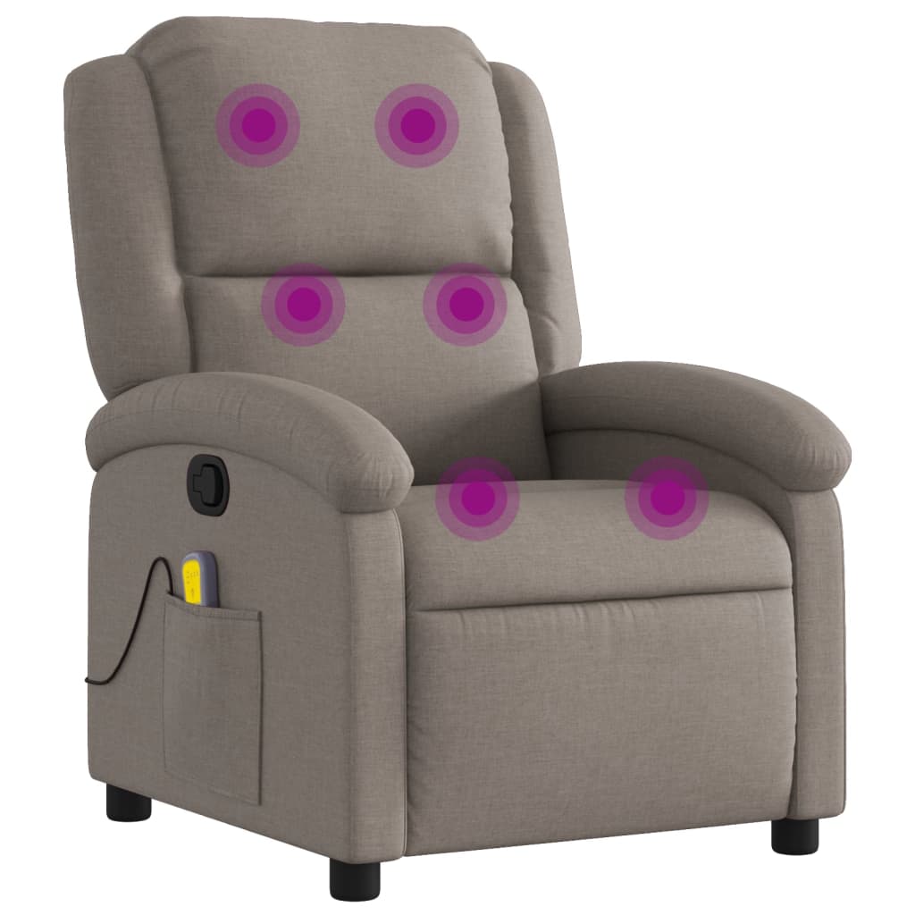 Fauteuil de massage tissu taupe