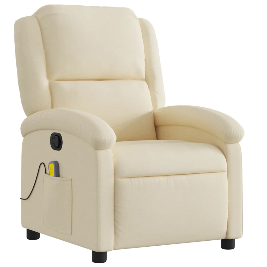 Fauteuil de massage tissu crème