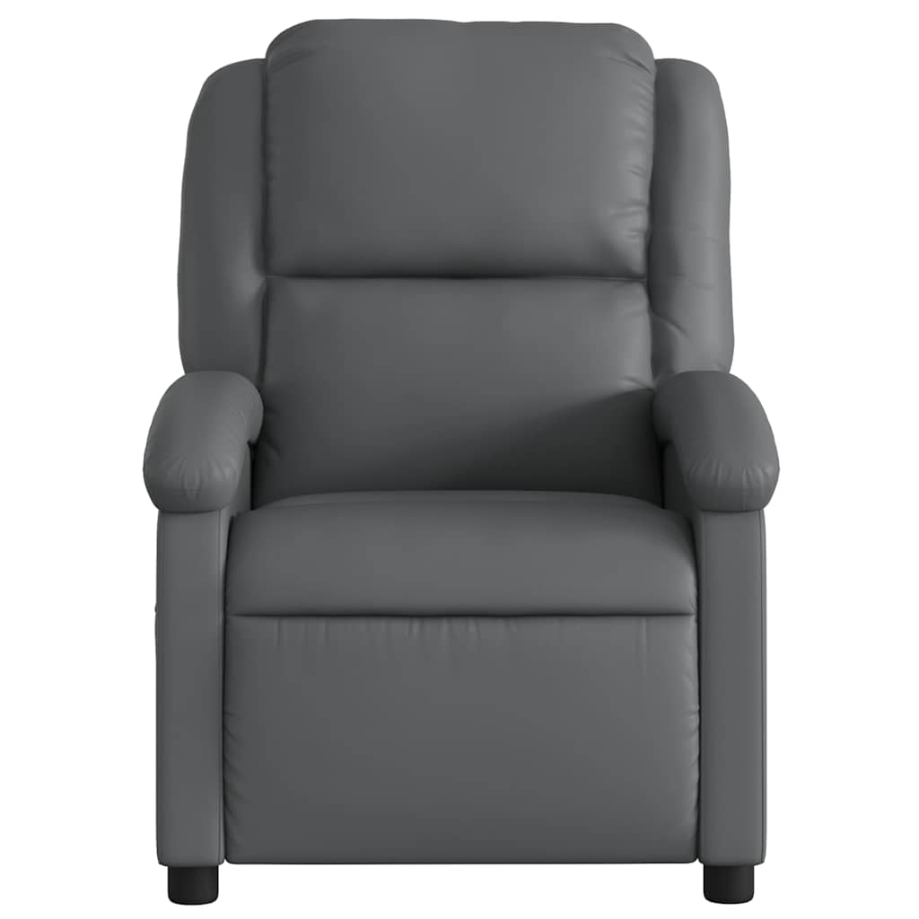 Fauteuil de relaxation simili cuir gris