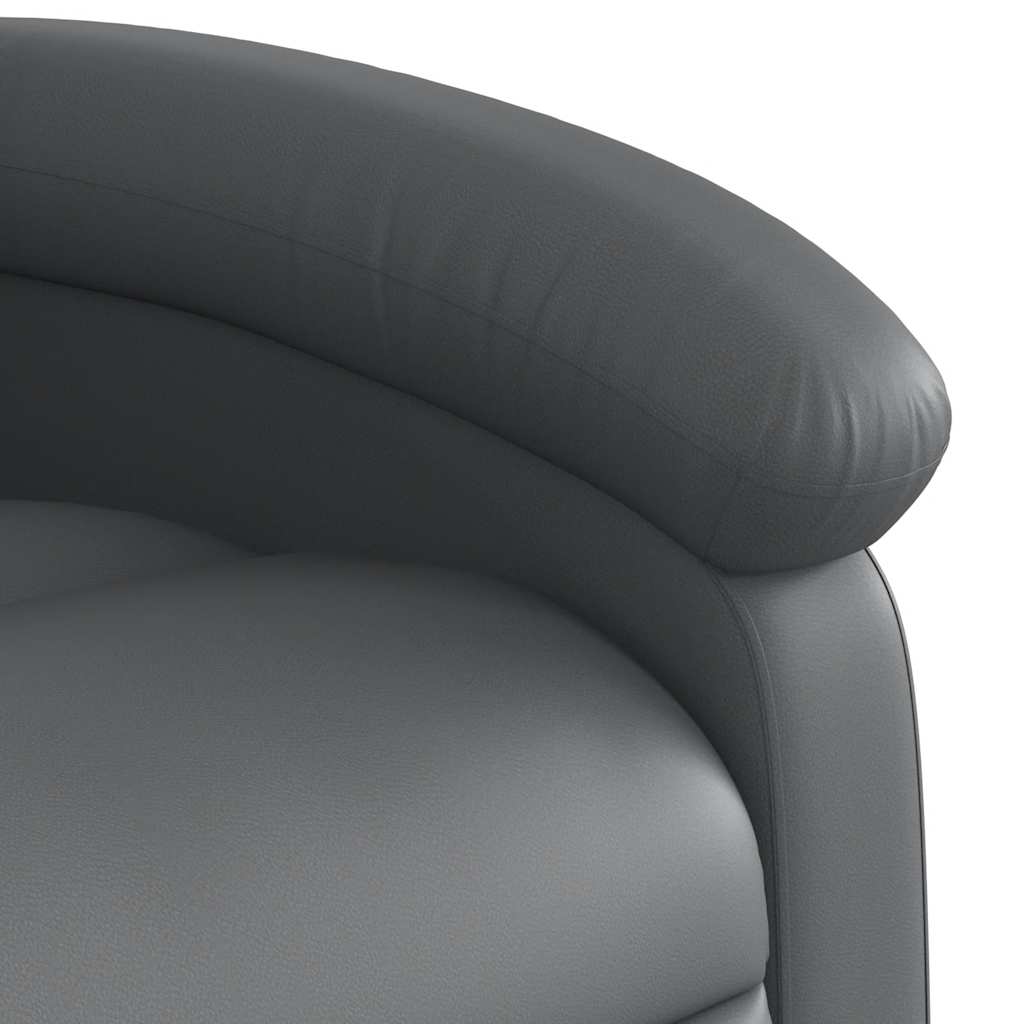 Fauteuil de relaxation simili cuir gris