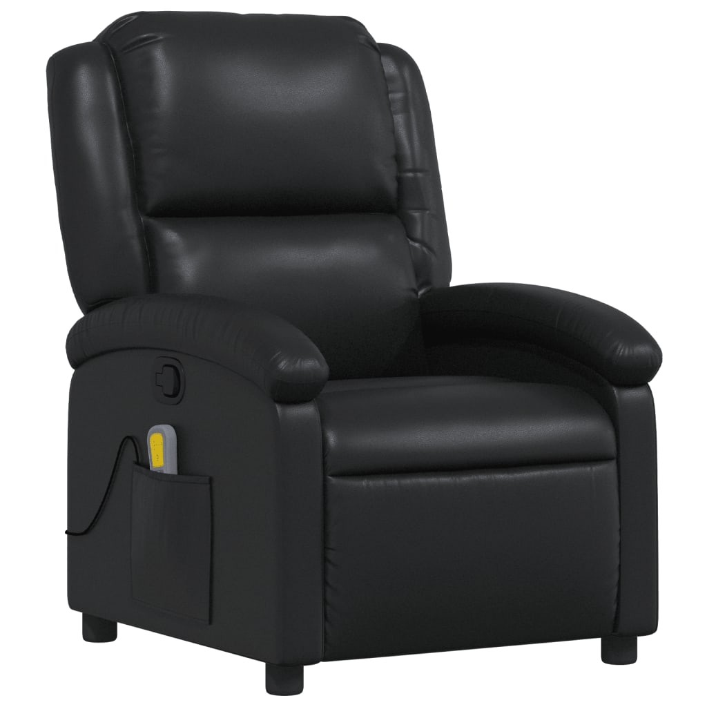 Fauteuil de massage simili cuir noir