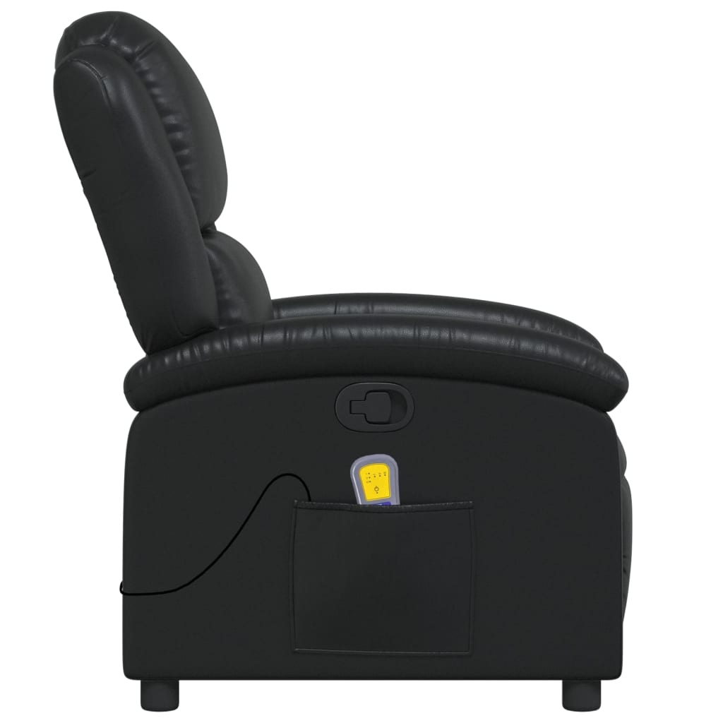 Fauteuil de massage simili cuir noir