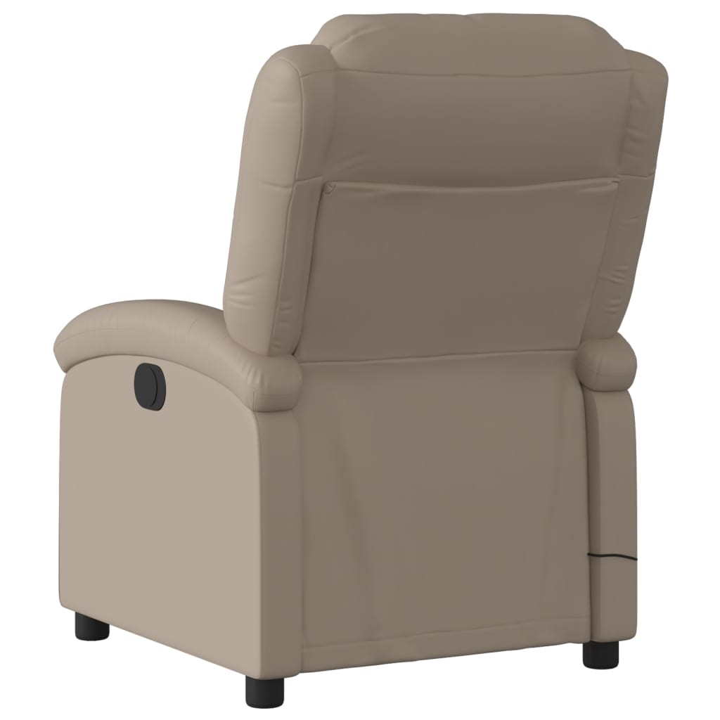 Fauteuil de massage simili cuir marron cappuccino