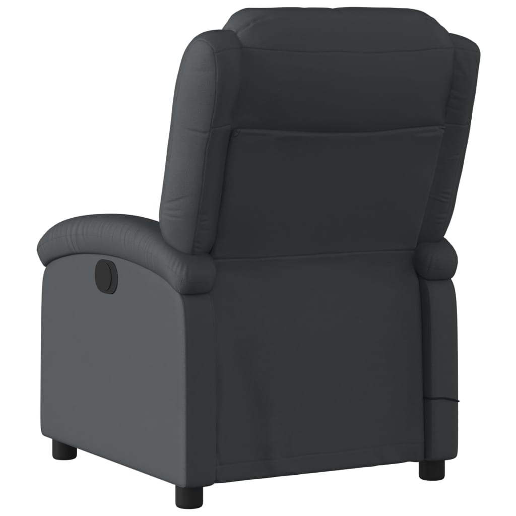 Fauteuil de massage en cuir véritable noir