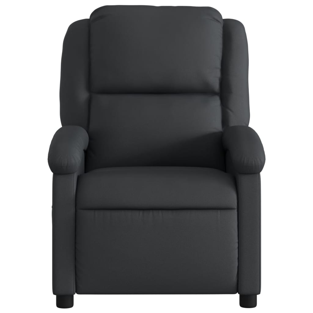 Fauteuil de massage en cuir véritable noir