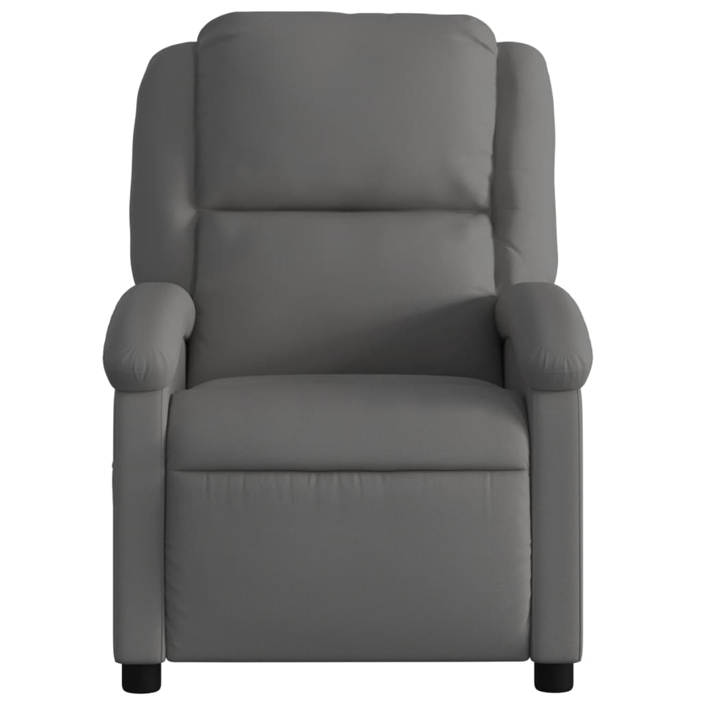 Fauteuil de massage en cuir véritable gris