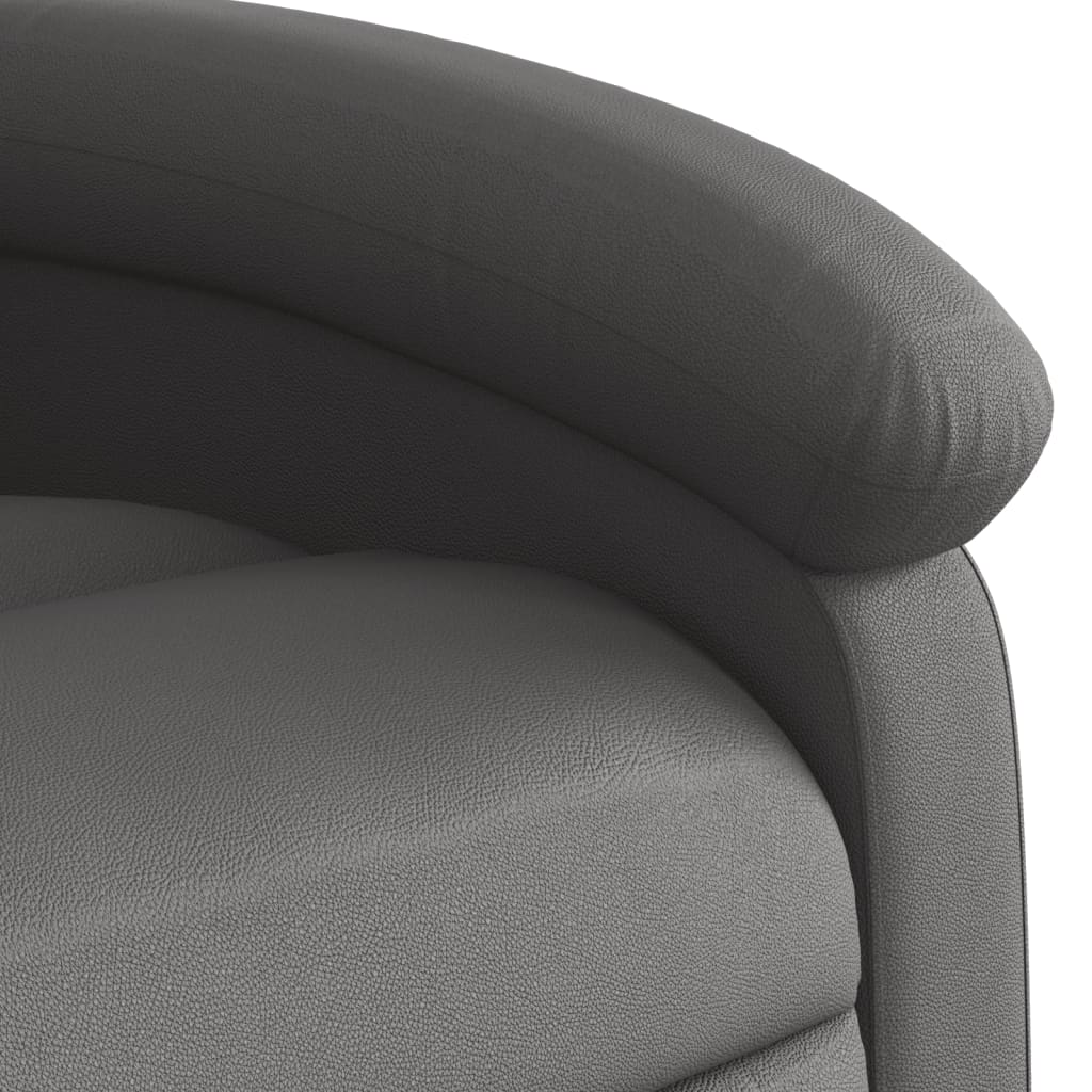 Fauteuil de massage en cuir véritable gris