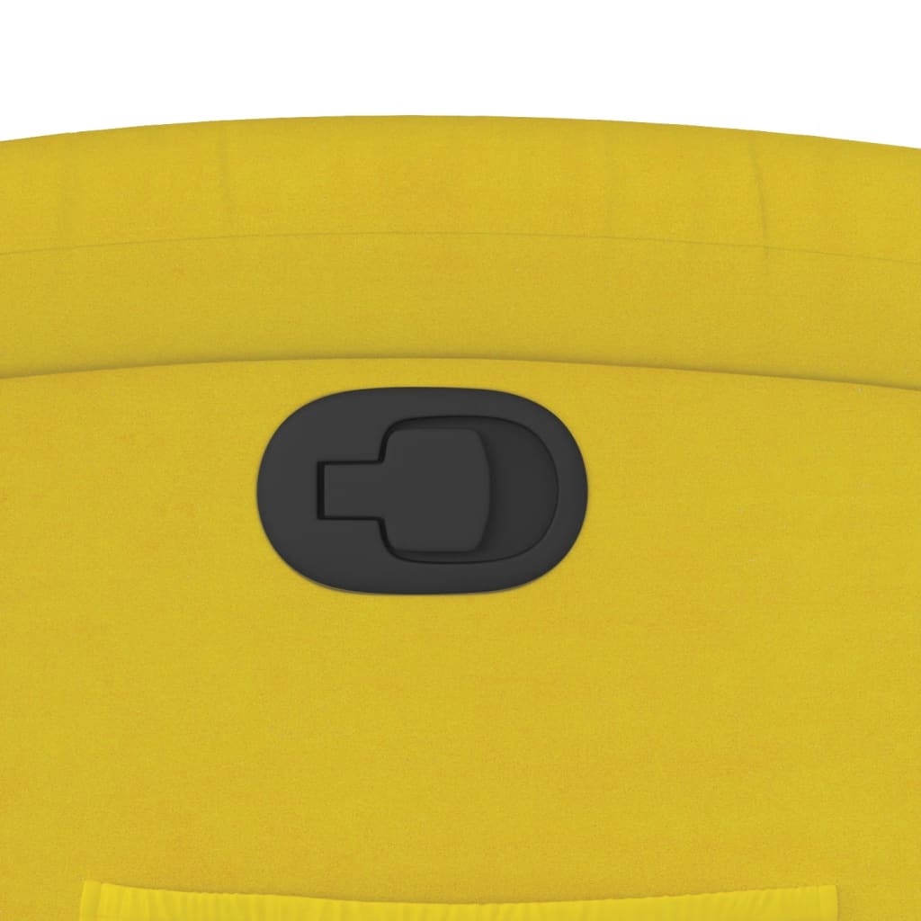 Fauteuil de relaxation velours jaune