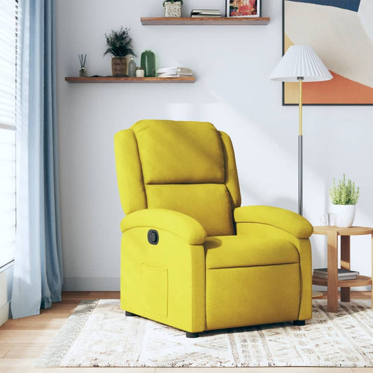 Fauteuil de relaxation velours jaune