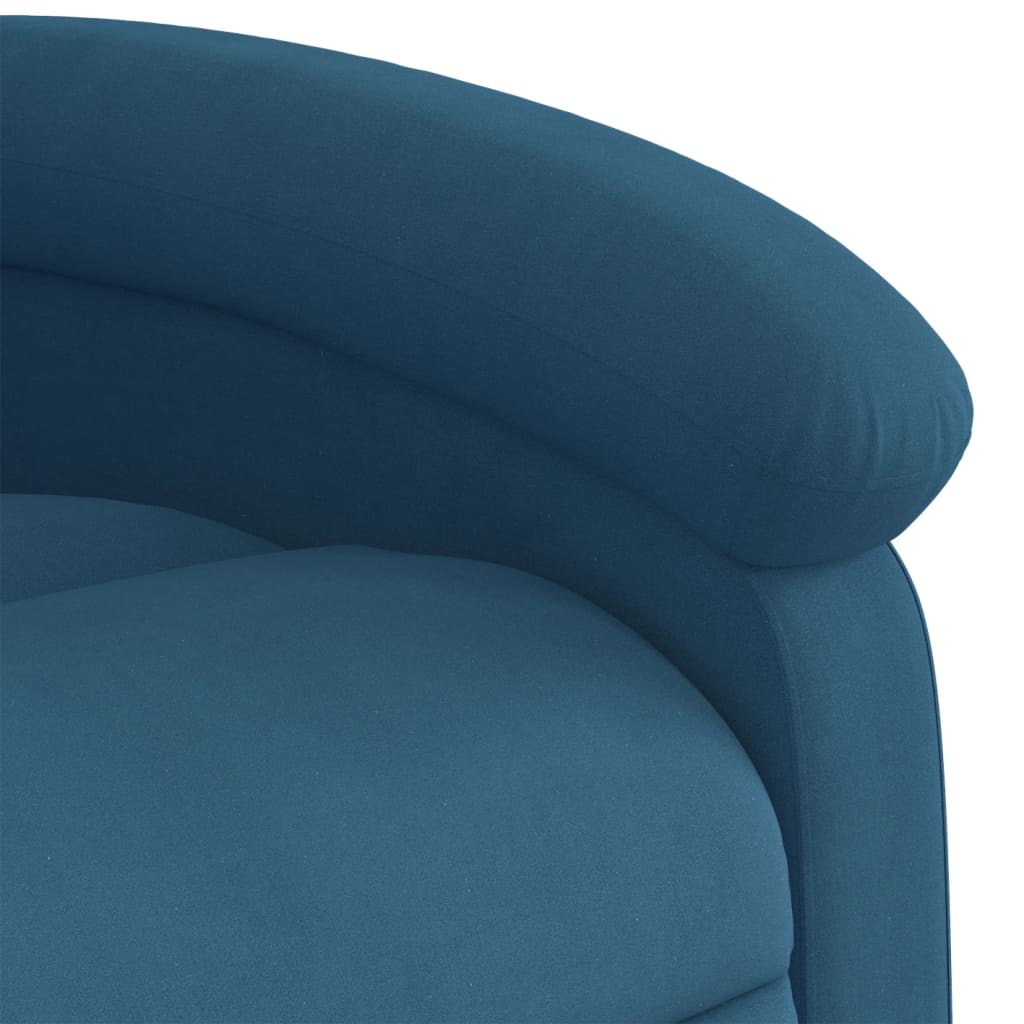 Fauteuil relax en velours bleu