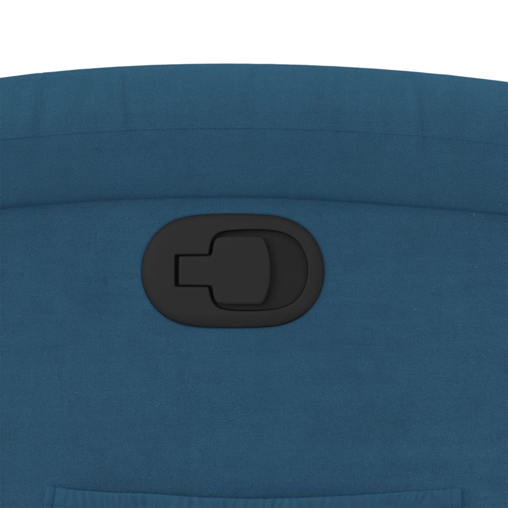 Fauteuil relax en velours bleu