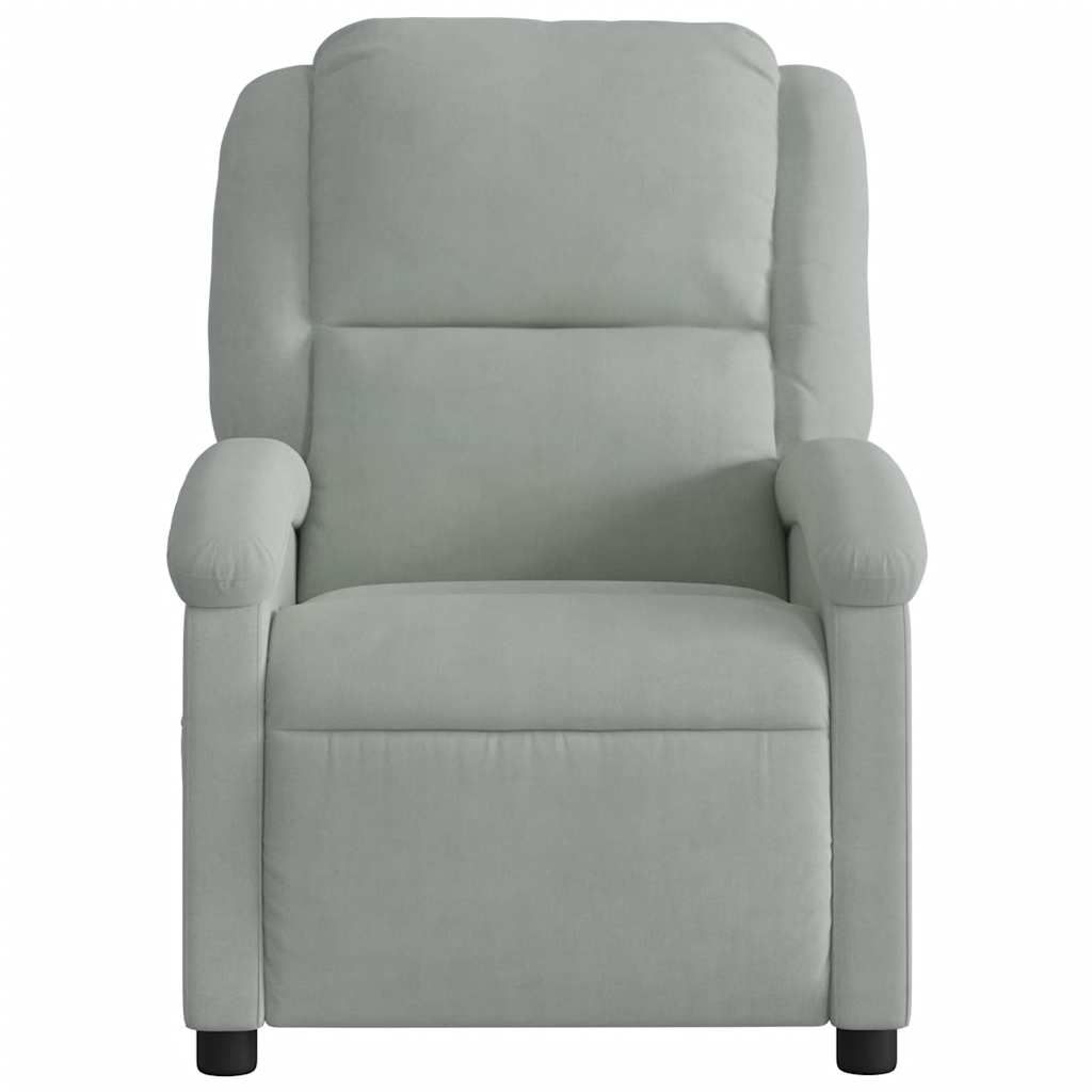 Fauteuil de massage velours gris clair