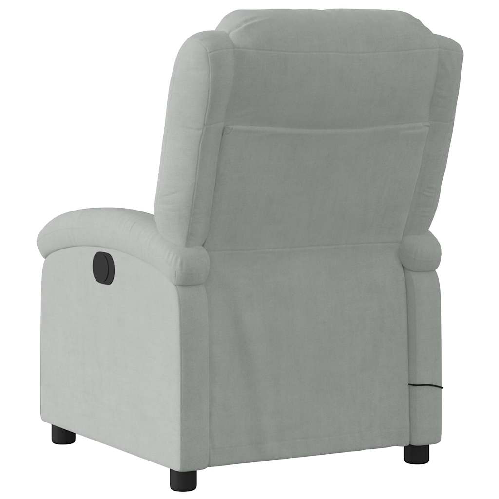 Fauteuil de massage velours gris clair