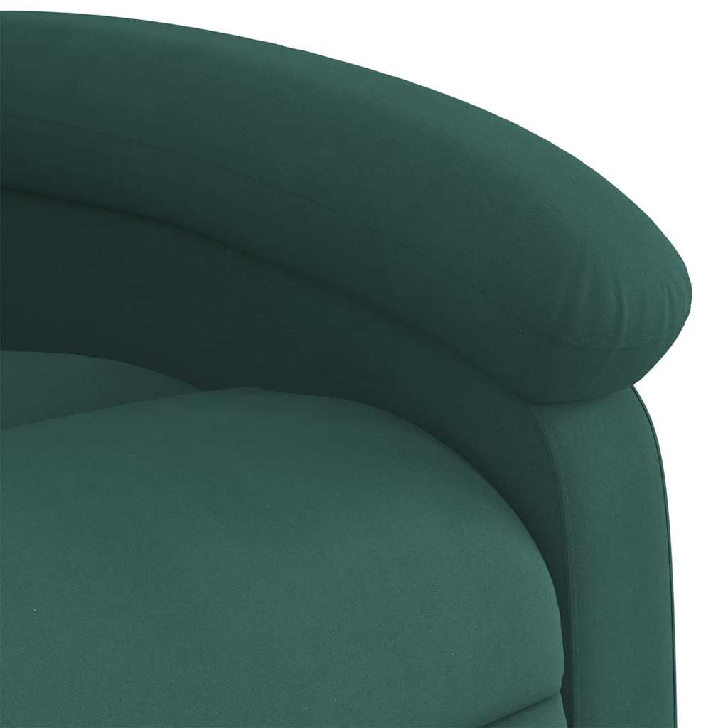 Fauteuil de massage velours vert foncé