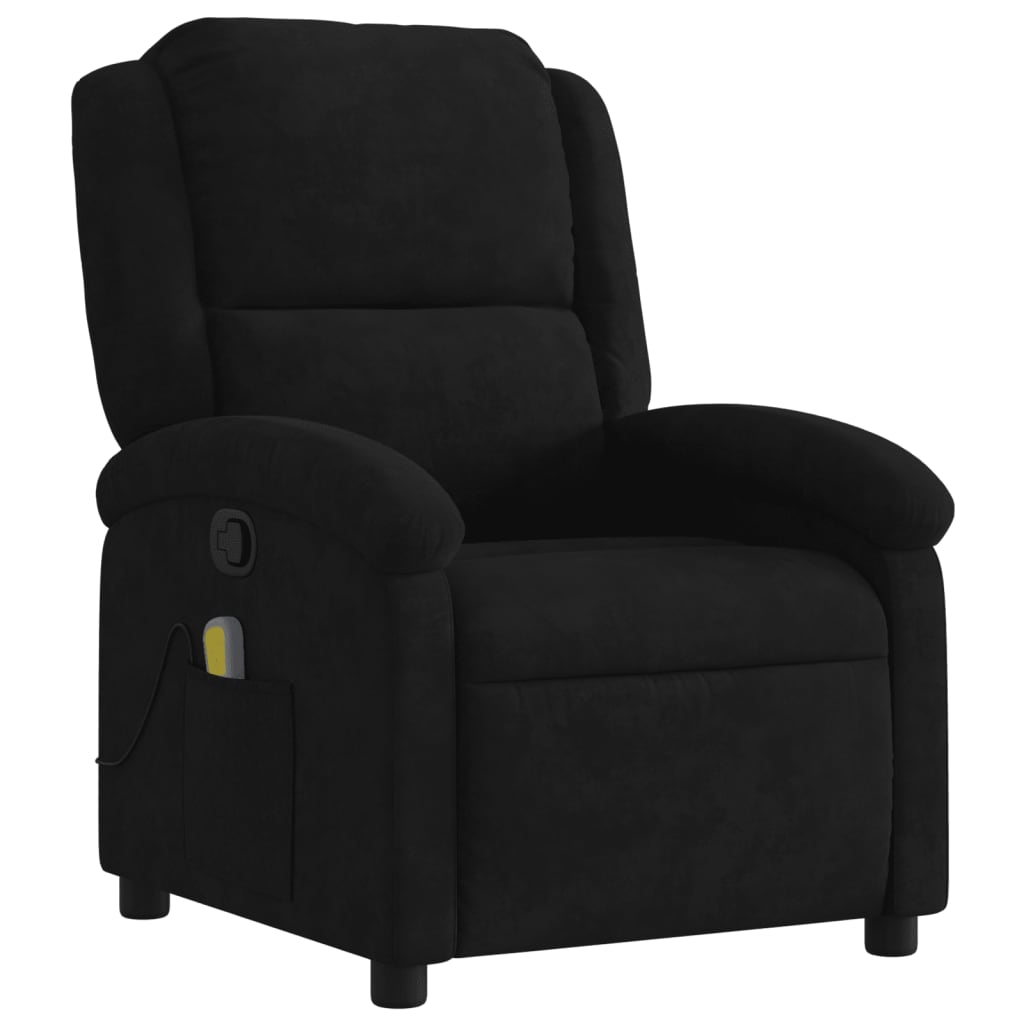 Fauteuil de massage en velours noir