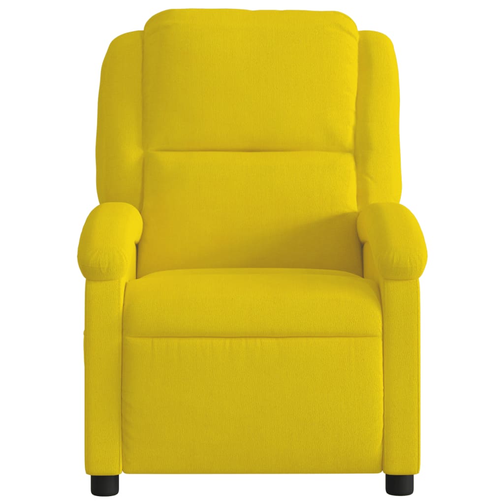 Fauteuil de massage en velours jaune