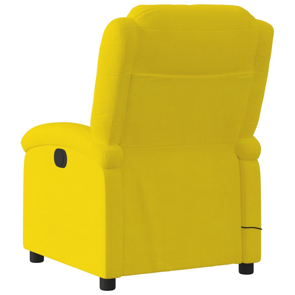 Fauteuil de massage en velours jaune