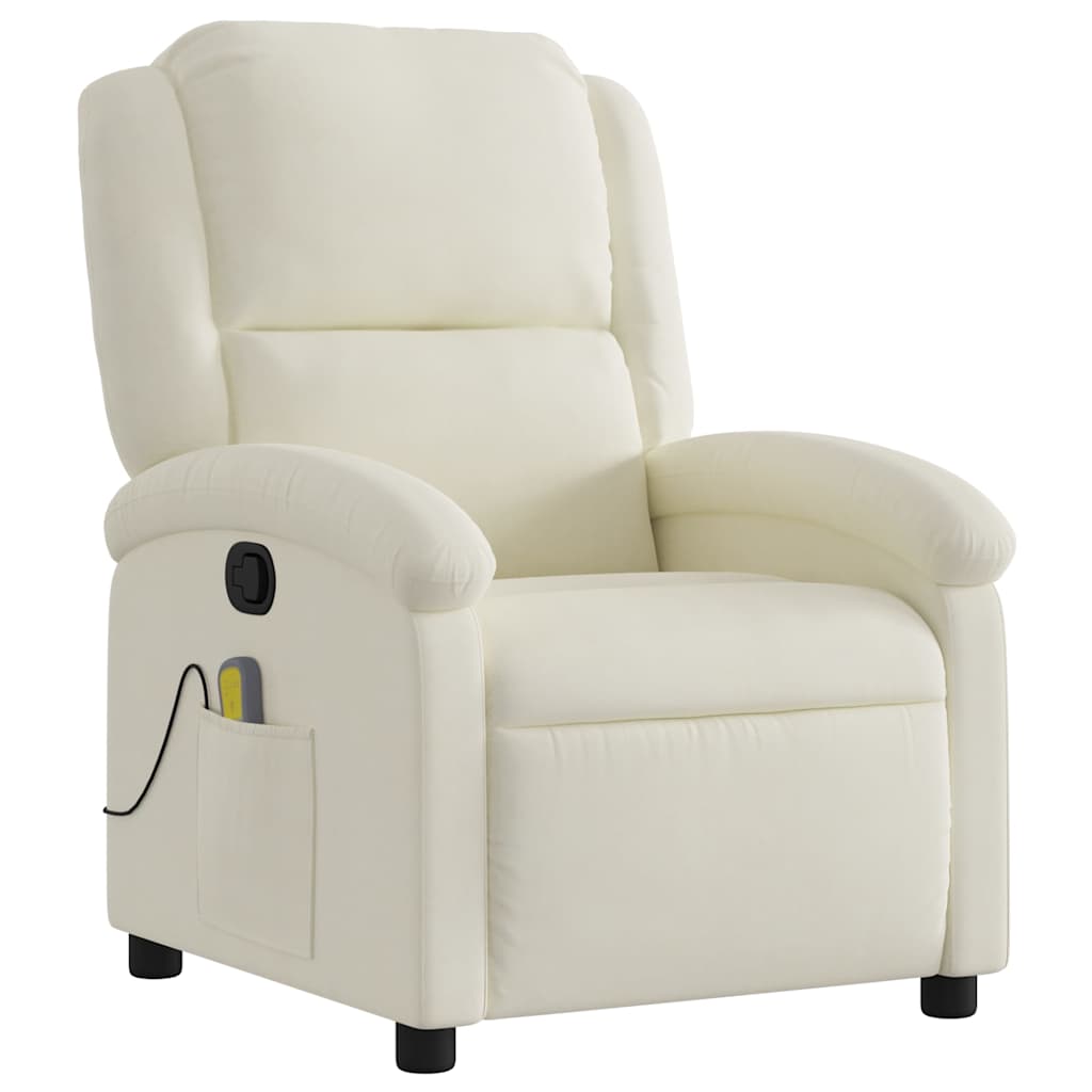 Massage chair cream velvet