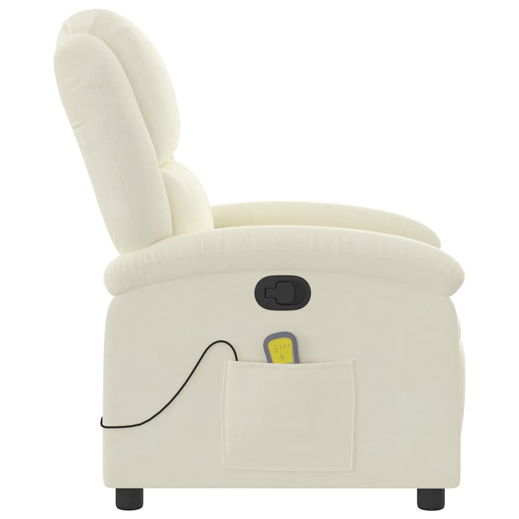 Massage chair cream velvet