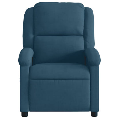 Massagesessel Blau Samt