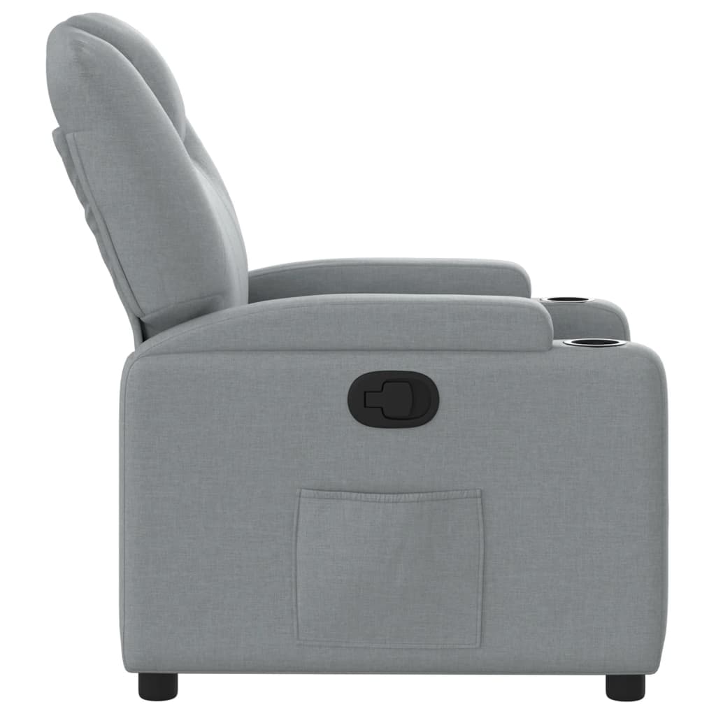 Fauteuil de relaxation tissu gris clair