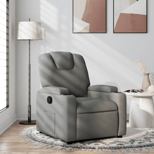 Fauteuil de relaxation tissu gris foncé