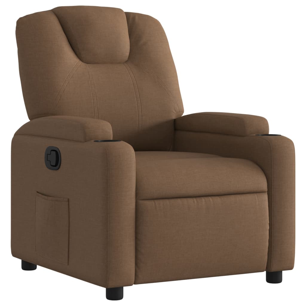 Fauteuil de relaxation tissu marron