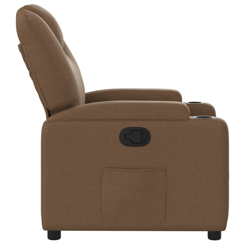 Fauteuil de relaxation tissu marron