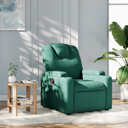Fauteuil de relaxation tissu vert foncé