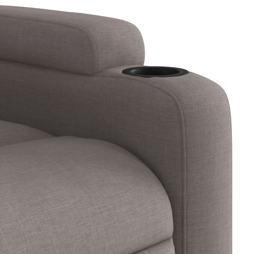 Fauteuil relax tissu taupe