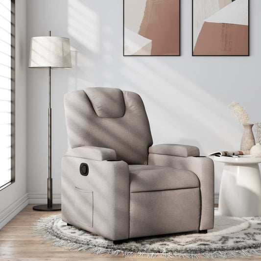 Fauteuil relax tissu taupe