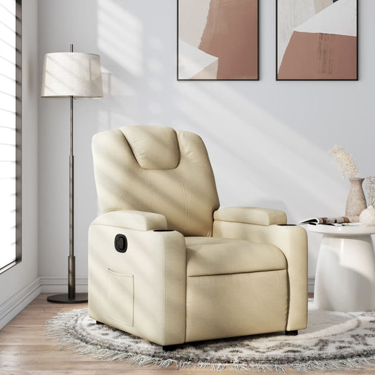 Relaxing chair cream fabric