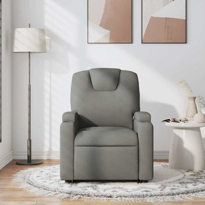 Massagesessel Dunkelgrau Stoff