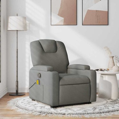 Massagesessel Dunkelgrau Stoff