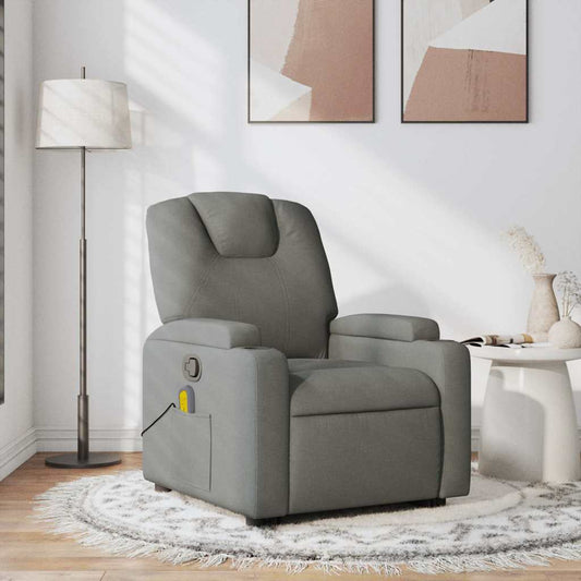 Fauteuil de massage tissu gris foncé