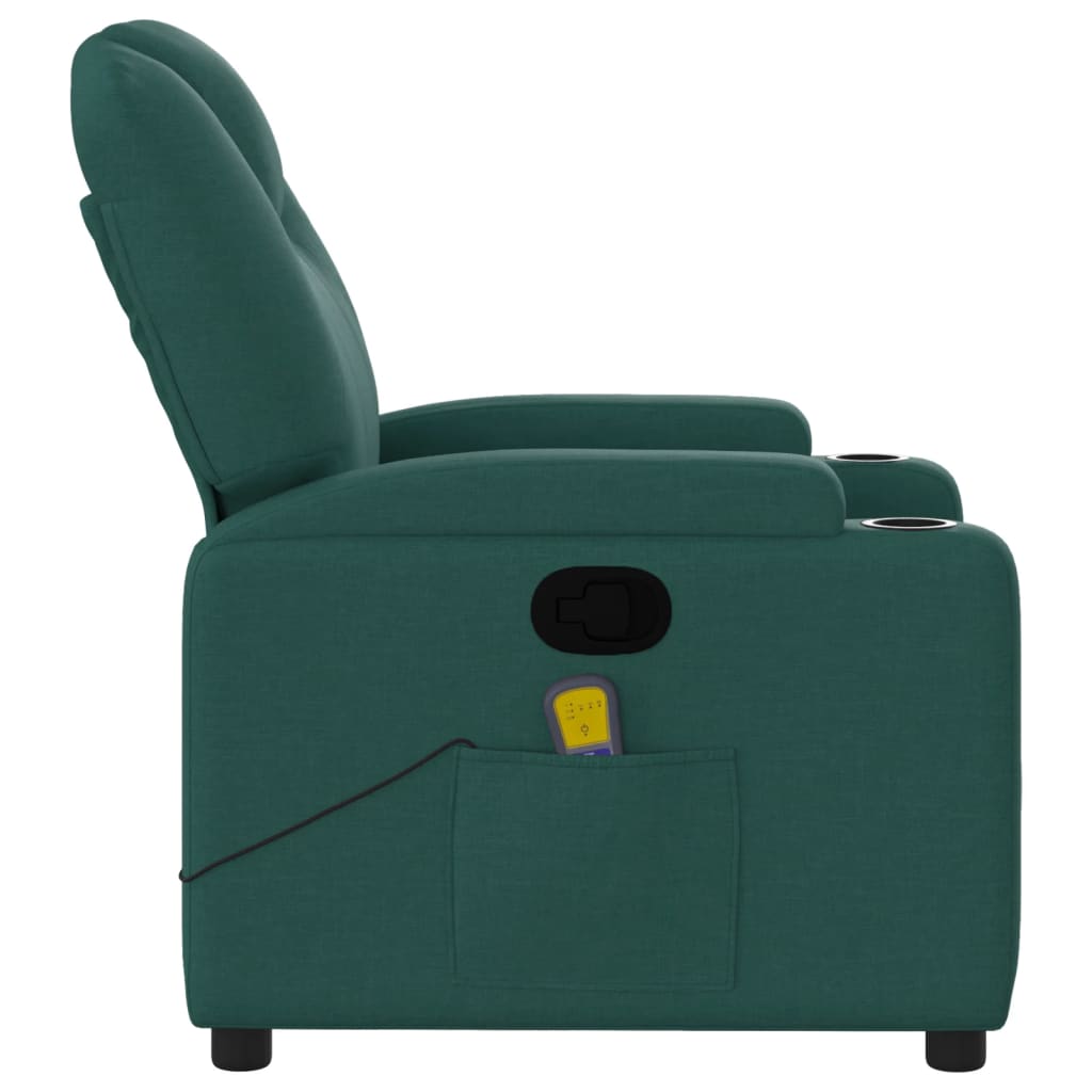 Fauteuil de massage tissu vert foncé