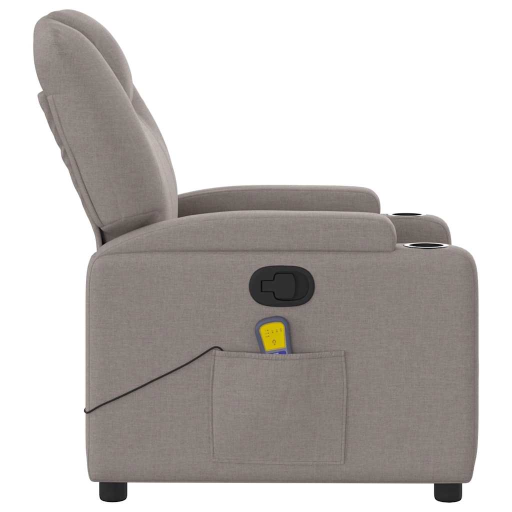 Fauteuil de massage tissu taupe