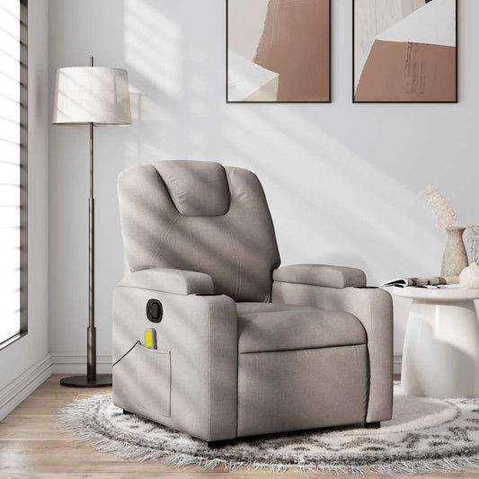 Fauteuil de massage tissu taupe
