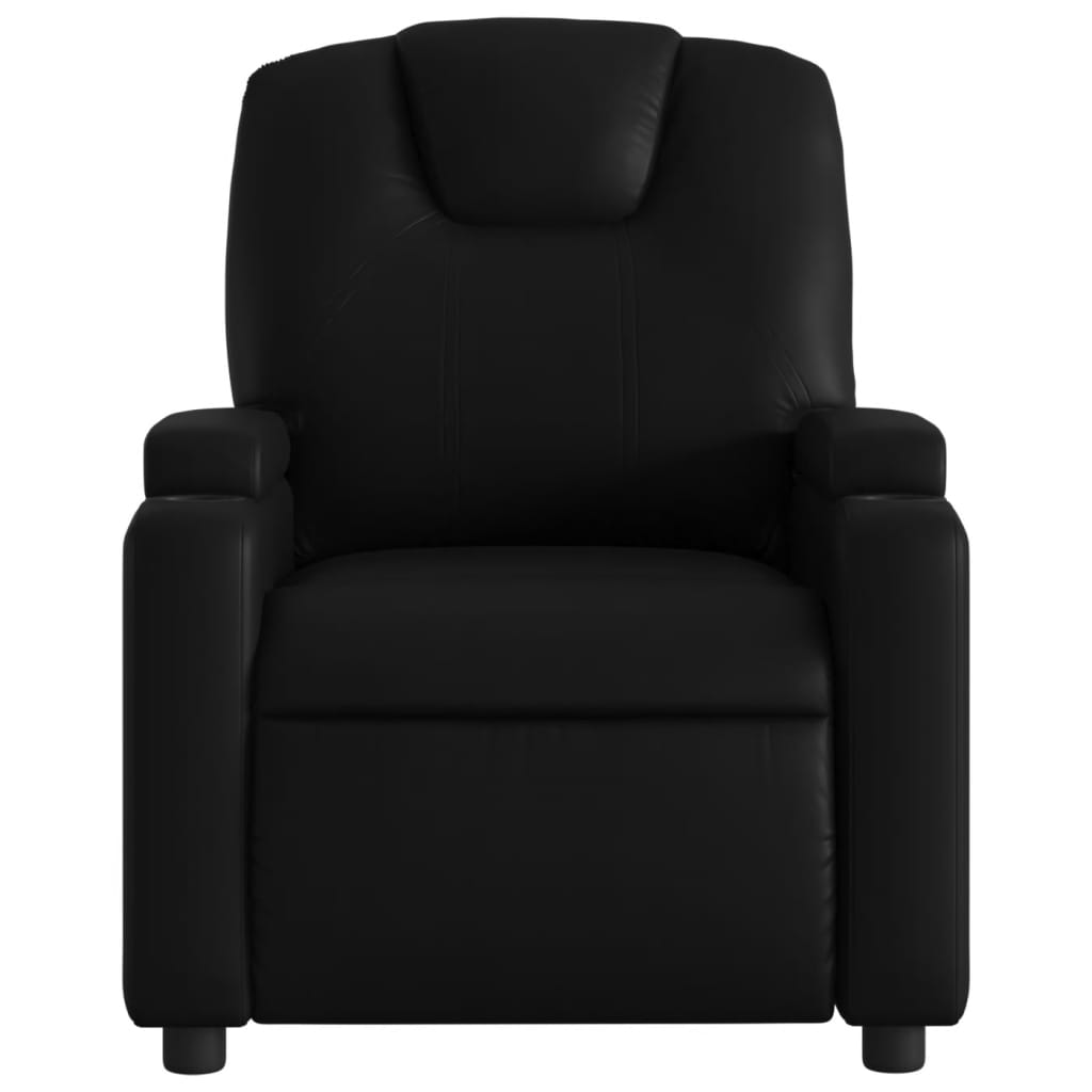 Fauteuil de relaxation simili cuir noir