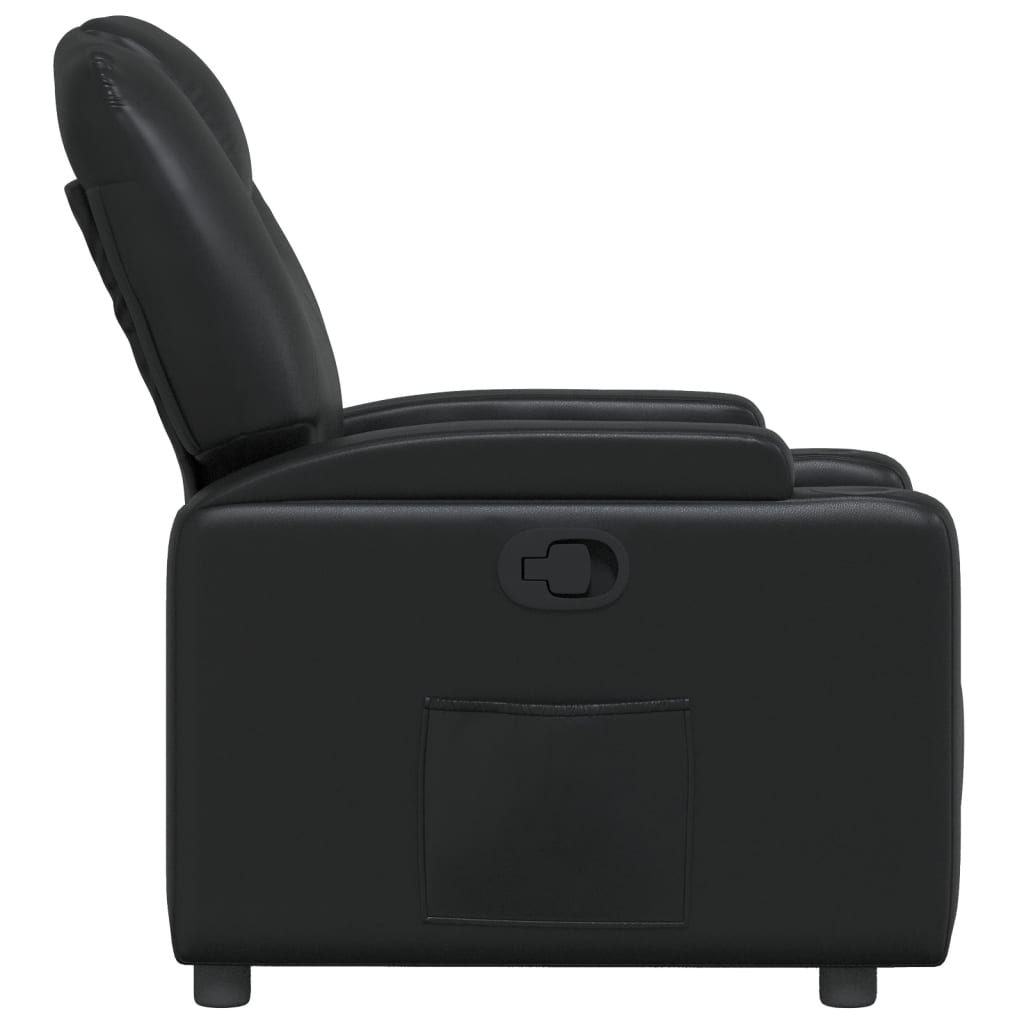 Fauteuil de relaxation simili cuir noir