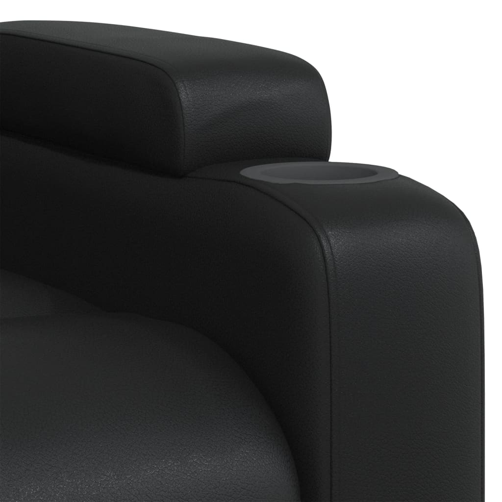 Fauteuil de relaxation simili cuir noir