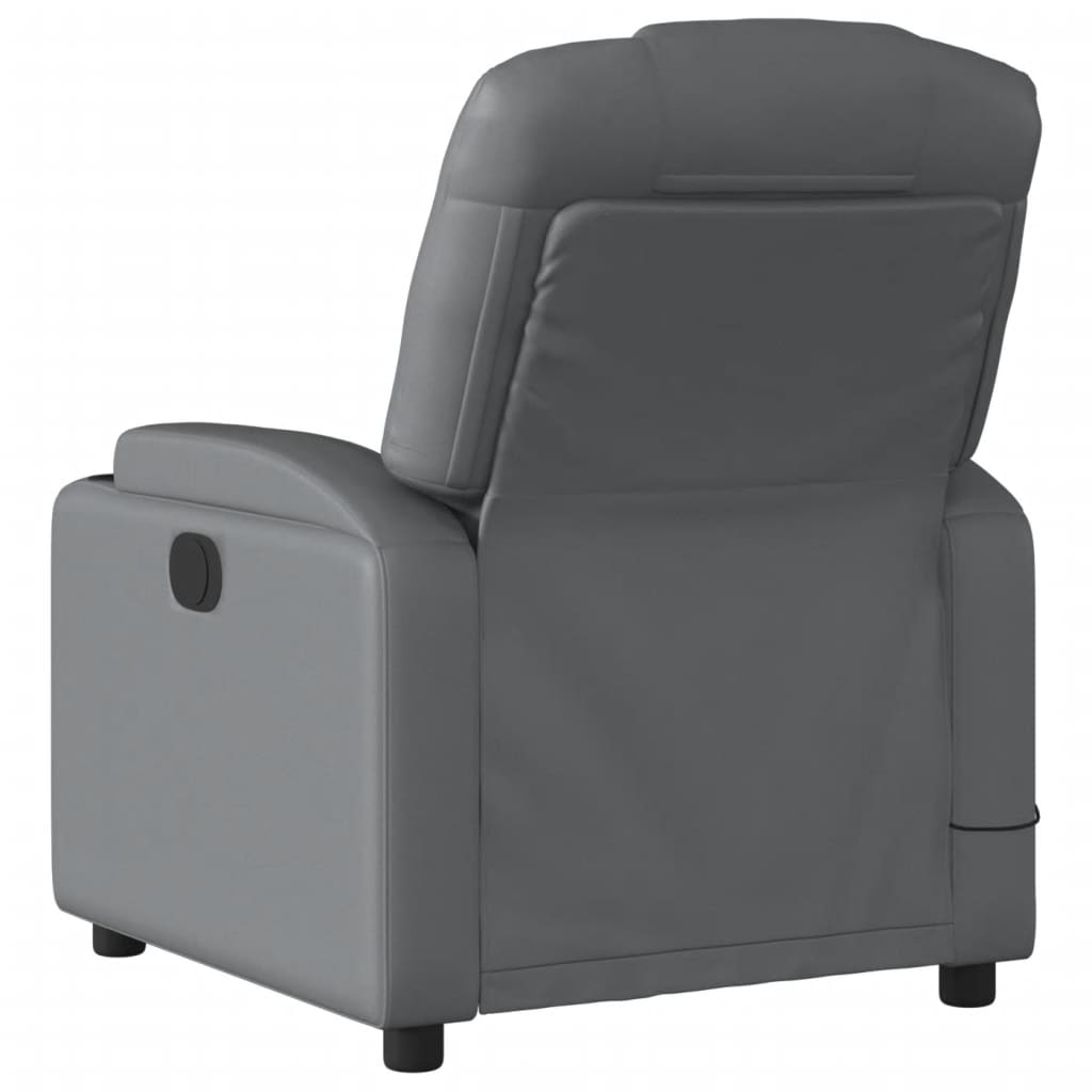 Fauteuil de massage simili cuir gris