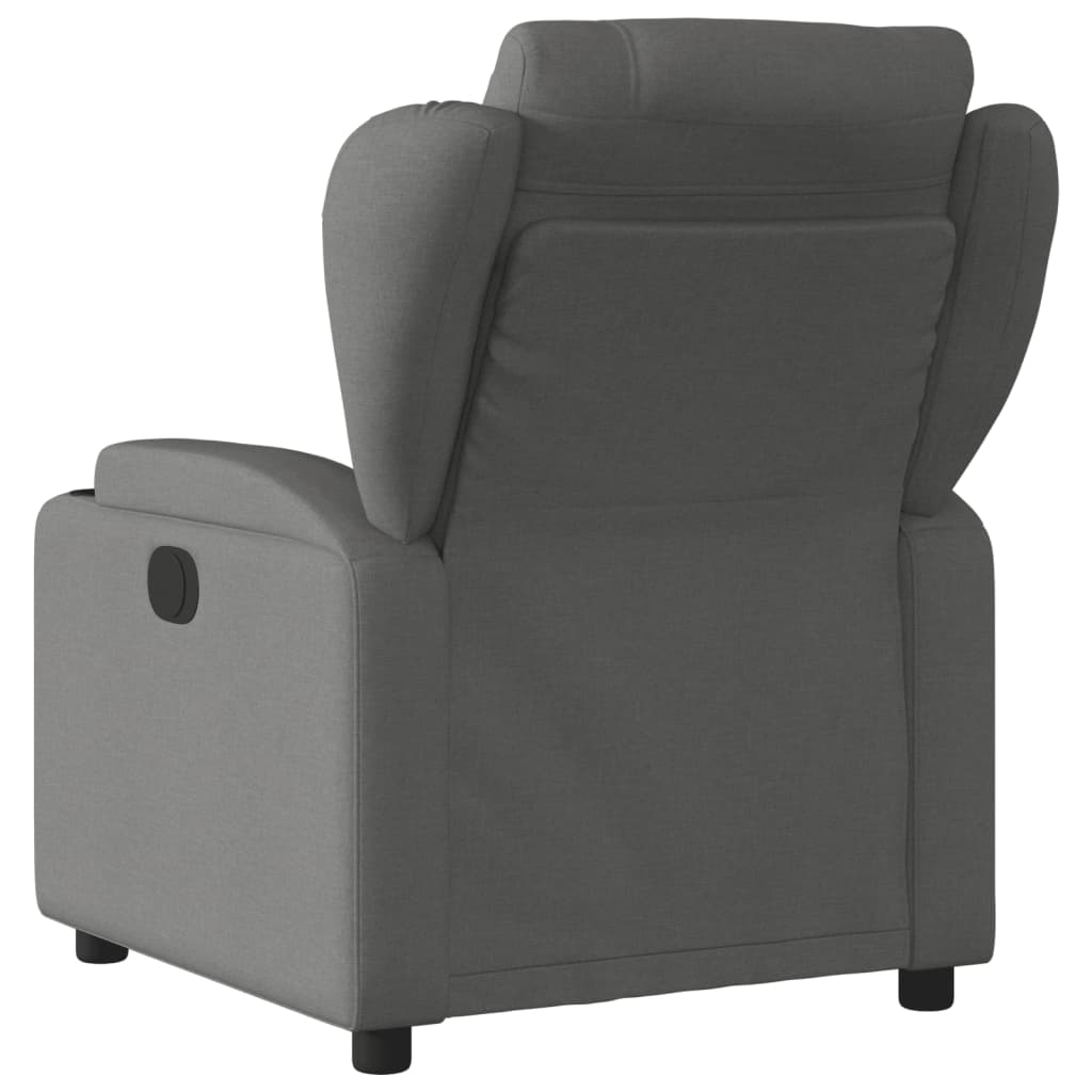 Fauteuil de relaxation tissu gris foncé