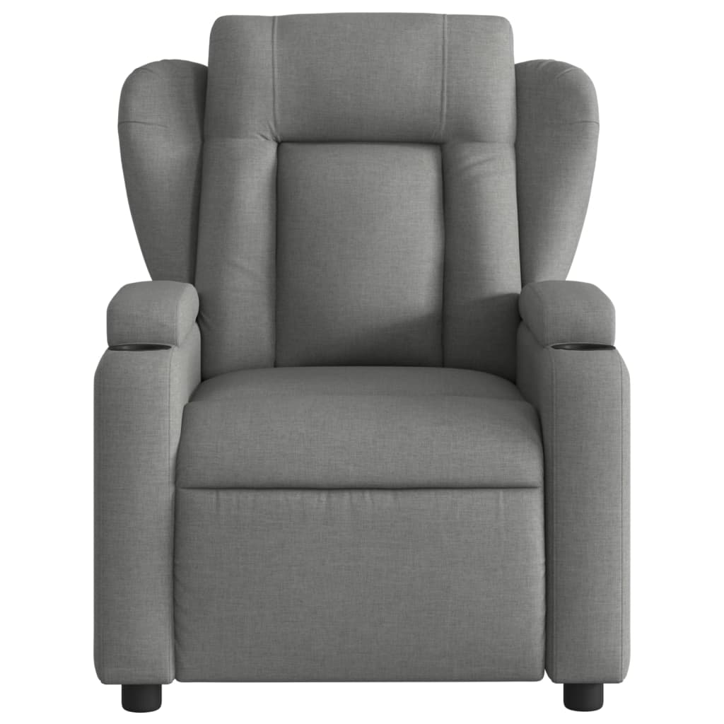 Fauteuil de relaxation tissu gris foncé