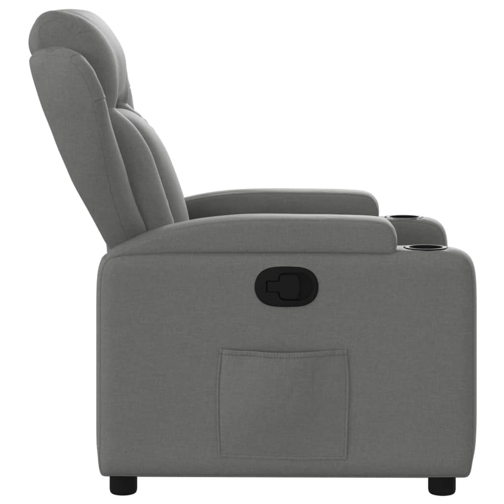 Fauteuil de relaxation tissu gris foncé