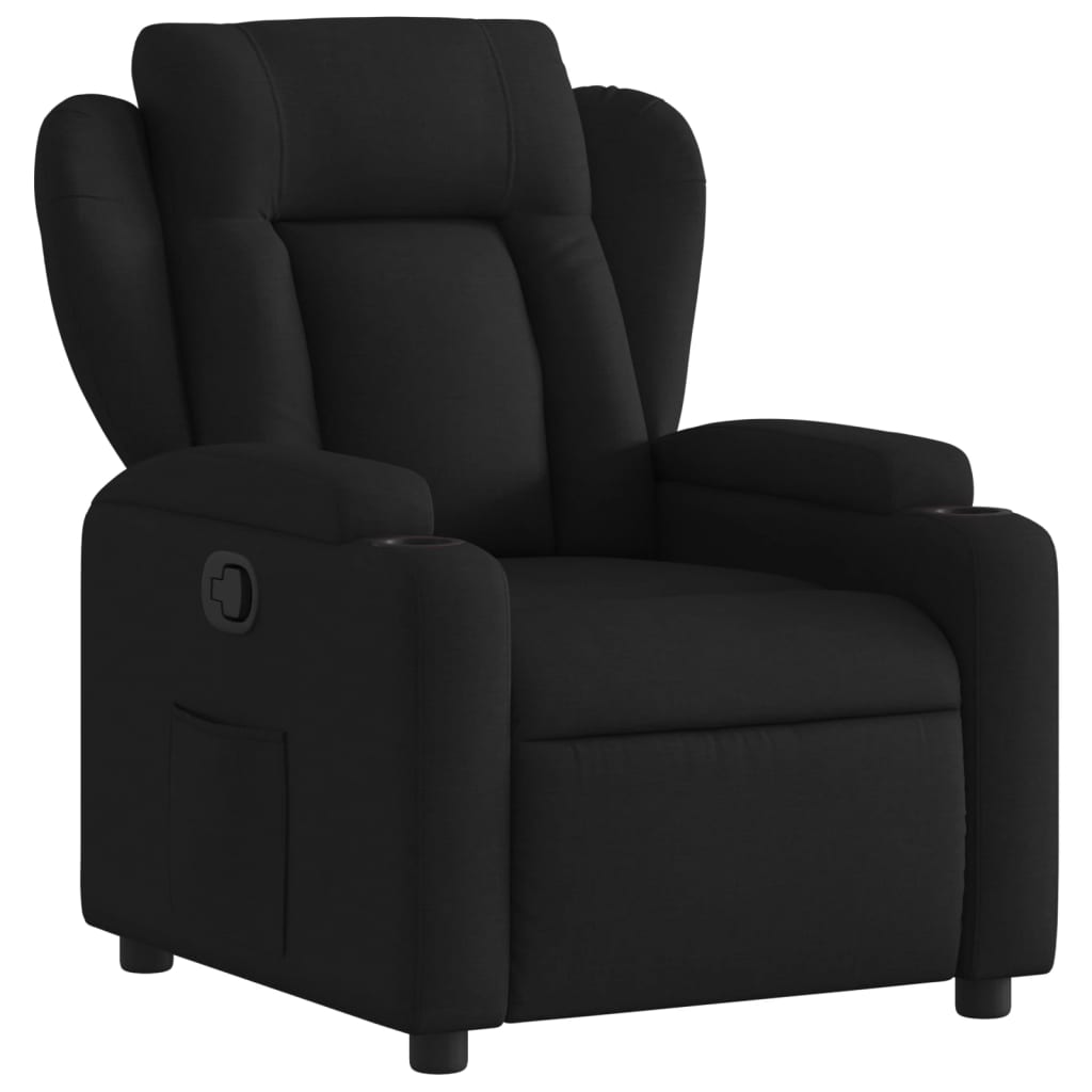 Fauteuil de relaxation tissu noir