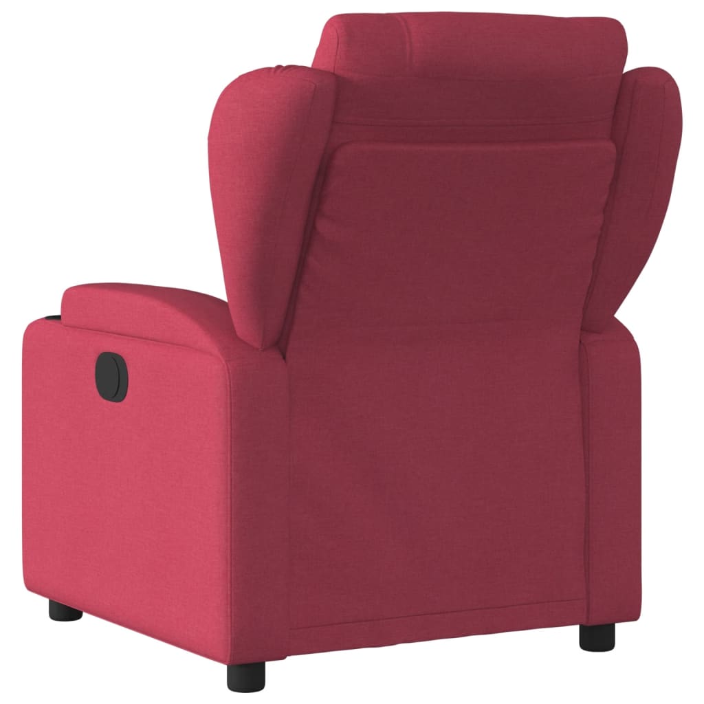 Fauteuil de relaxation tissu rouge vin