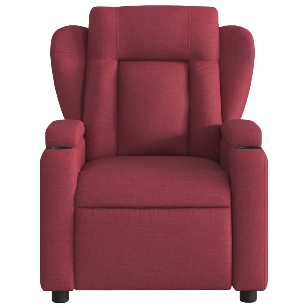 Fauteuil de relaxation tissu rouge vin