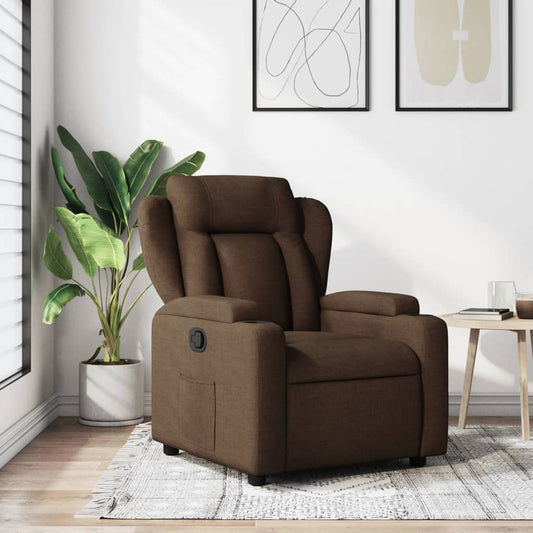 Fauteuil de relaxation tissu marron